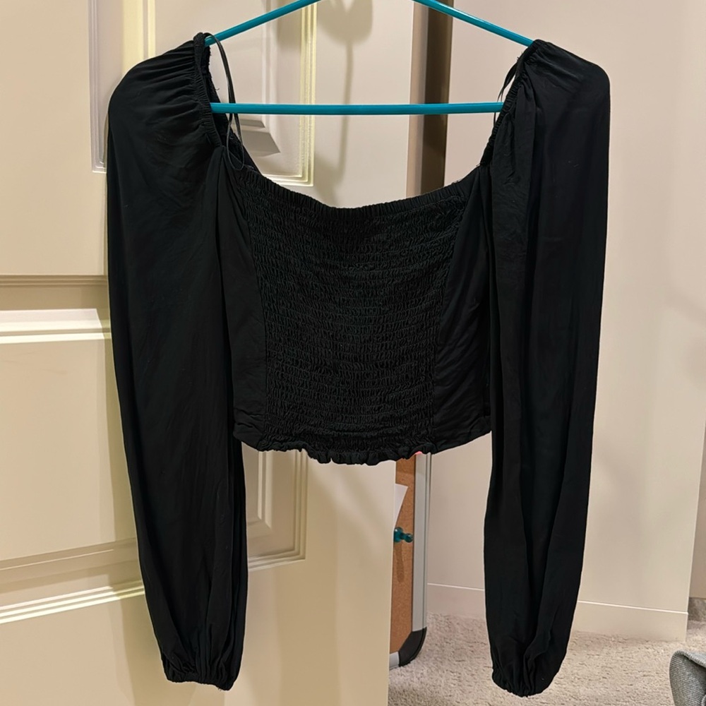 Smocked Long Sleeve Top